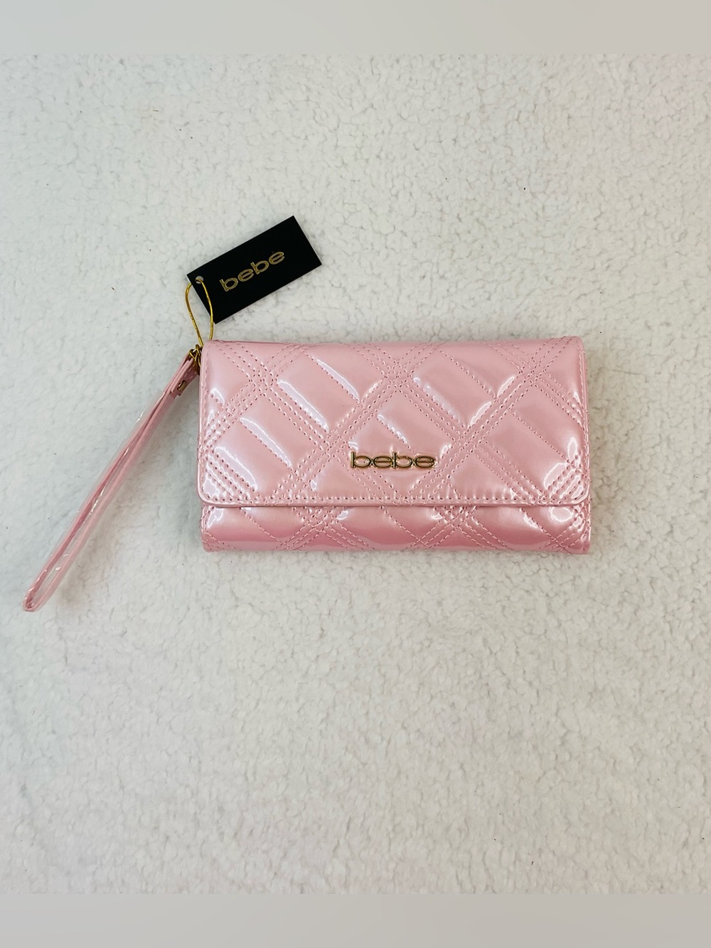 Bebe Cameron Trifold Wristlet Wallet NWT